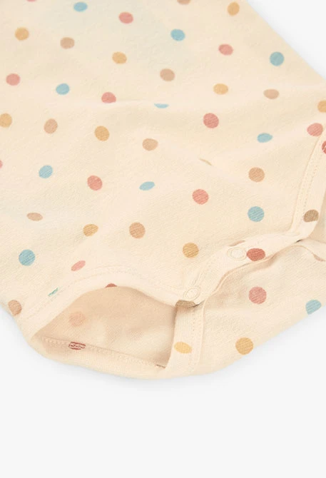 Baby bodysuit with polka dots