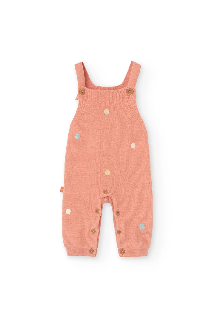 Pink baby dungarees