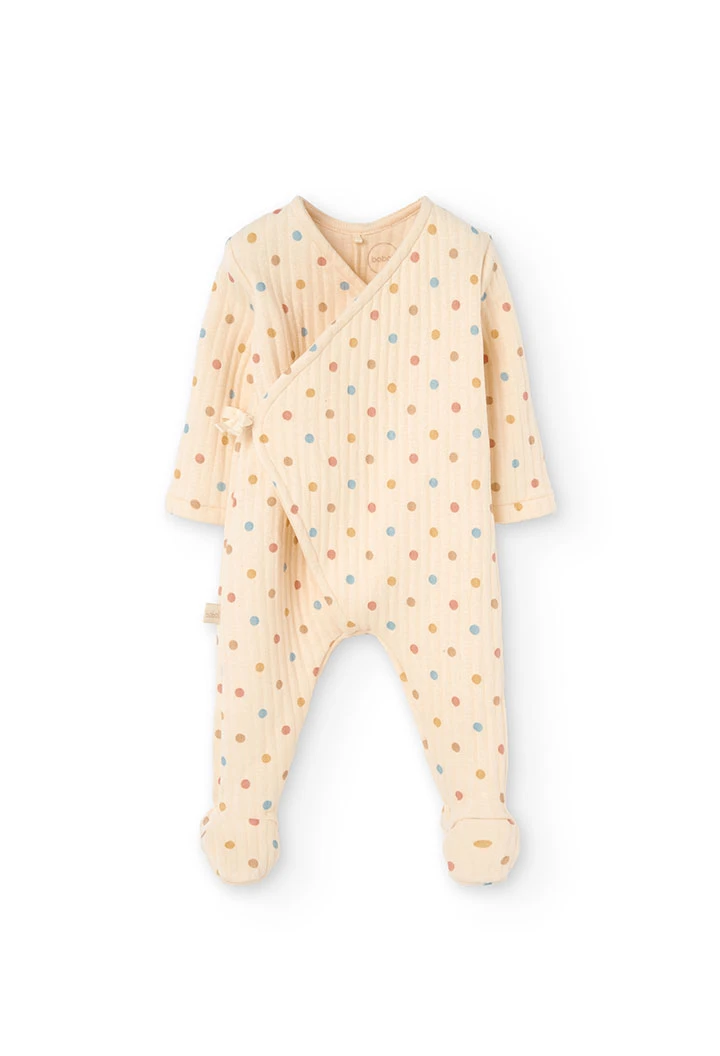 Quilted knitted baby sleepsuit