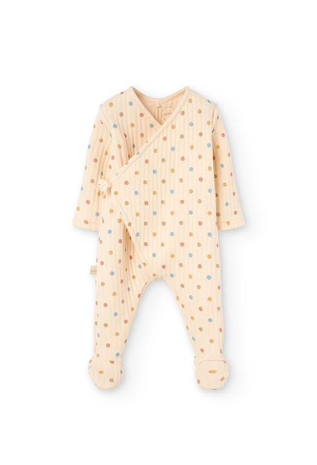 Quilted knitted baby sleepsuit