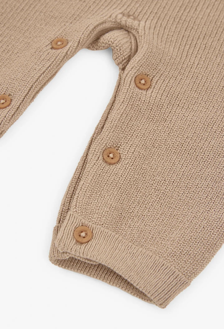 Macacão de bebé bege