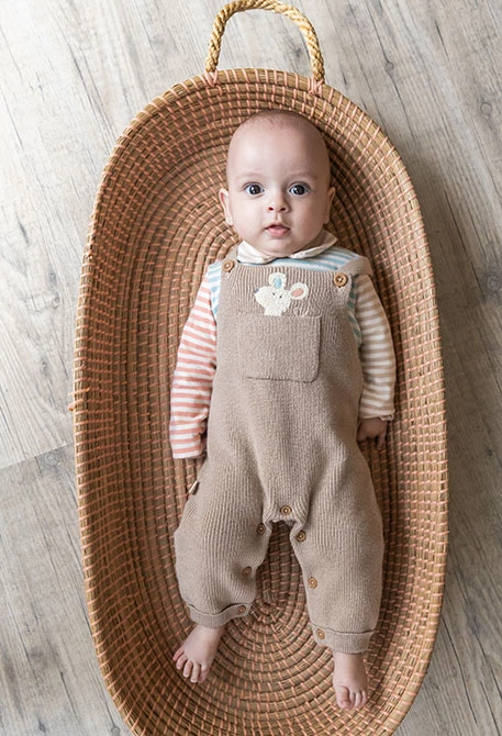 Salopette bébé beige