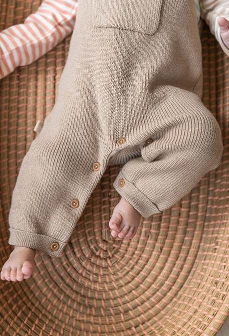 Salopette bébé beige
