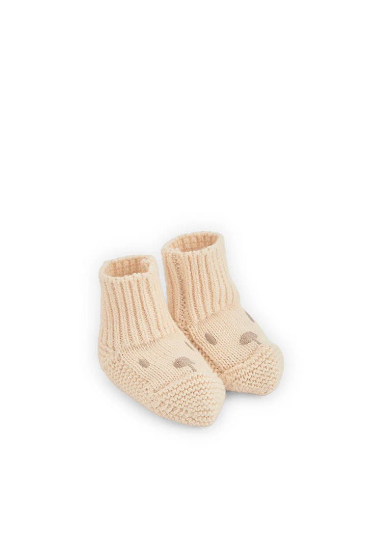 Chaussons bébé en tricot hérissons