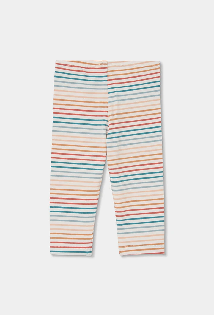 Conjunto bebé camiseta y pantalón algodón beige