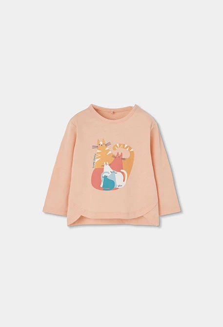 Ensemble bébé t-shirt et pantalon coton beige