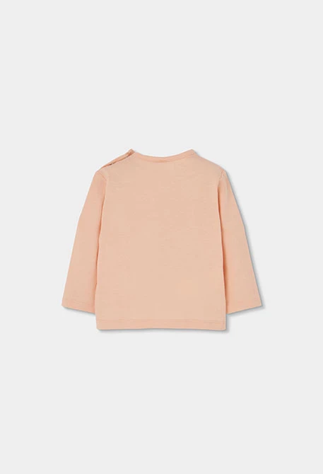 Conjunto bebé t-shirt e calças algodão bege