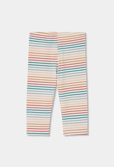 Conjunto bebé t-shirt e calças algodão bege