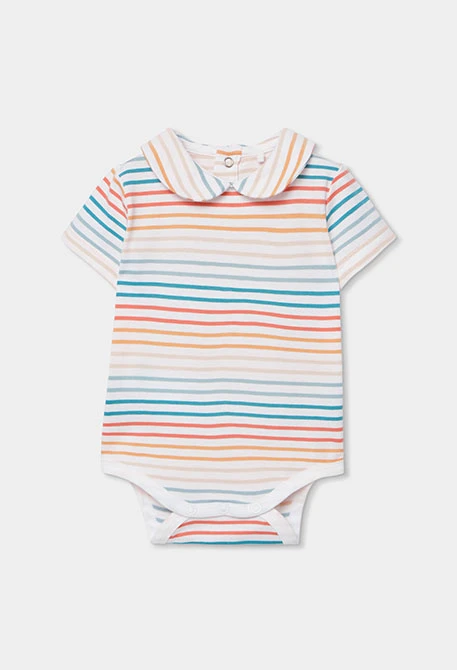 Baby set: bodysuit and denim dungarees