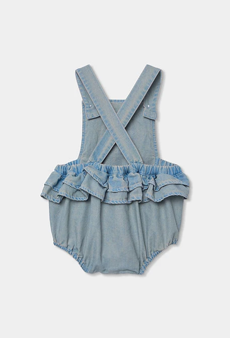 Baby-Set aus Body und Latzhose aus Denim