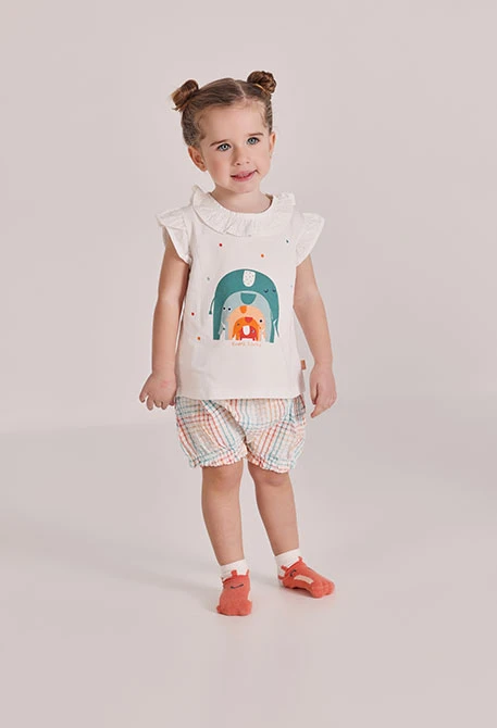 Baby-Set aus Baumwolle in Weiß