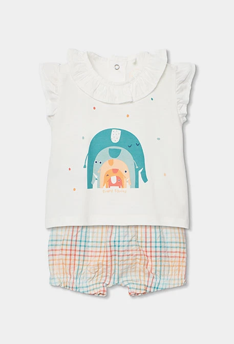 Baby cotton set in white