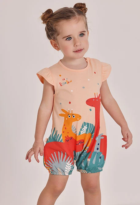 Grenouillère bébé coton beige