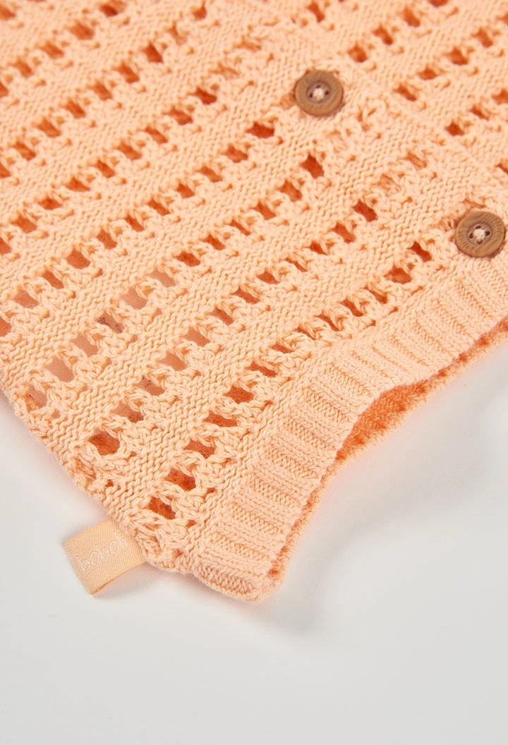Beige knit baby jacket