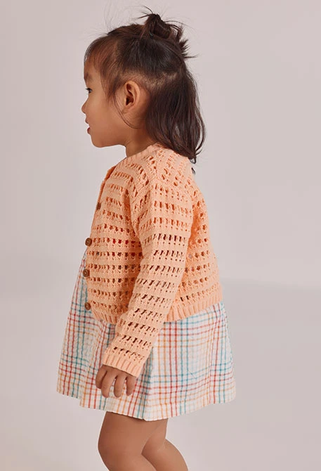 Baby-Strickjacke beige