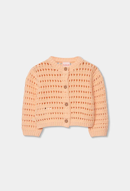 Veste bébé tricot beige