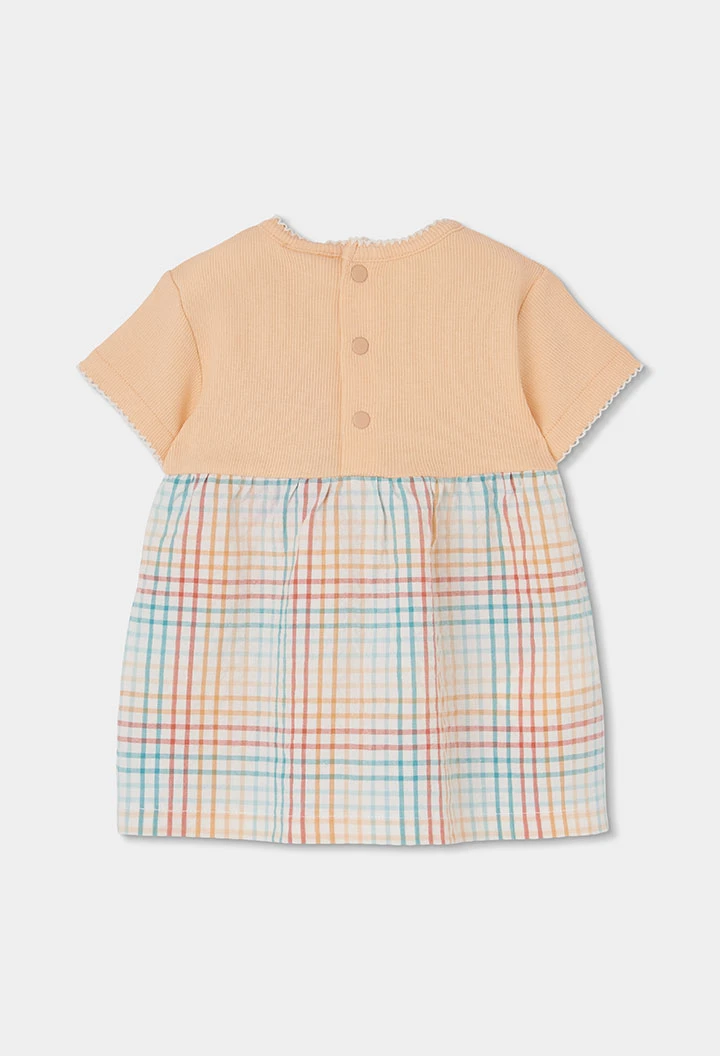 Robe en tricot combinée beige