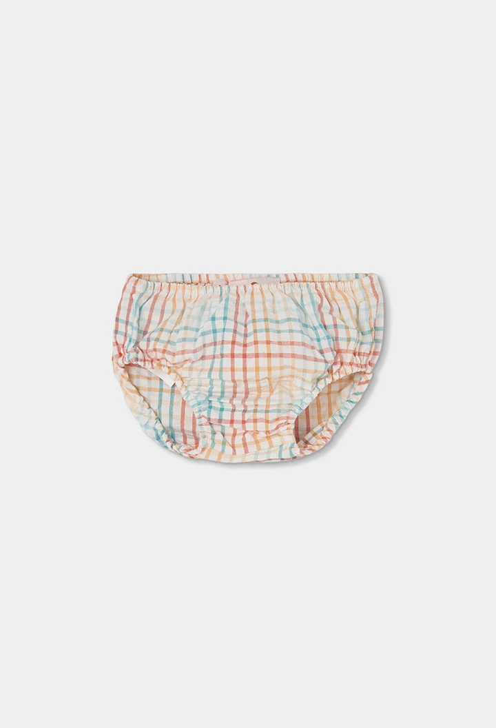 Vestit punt combinat beix