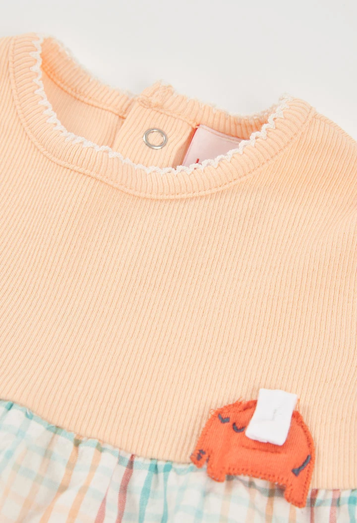 Abito in maglia combinato beige