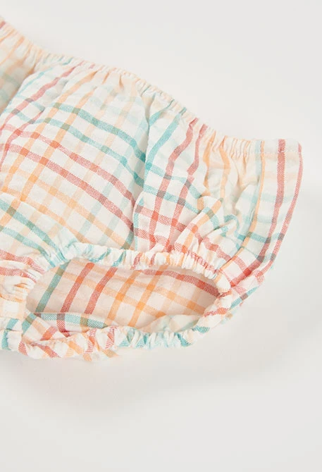 Vestit punt combinat beix