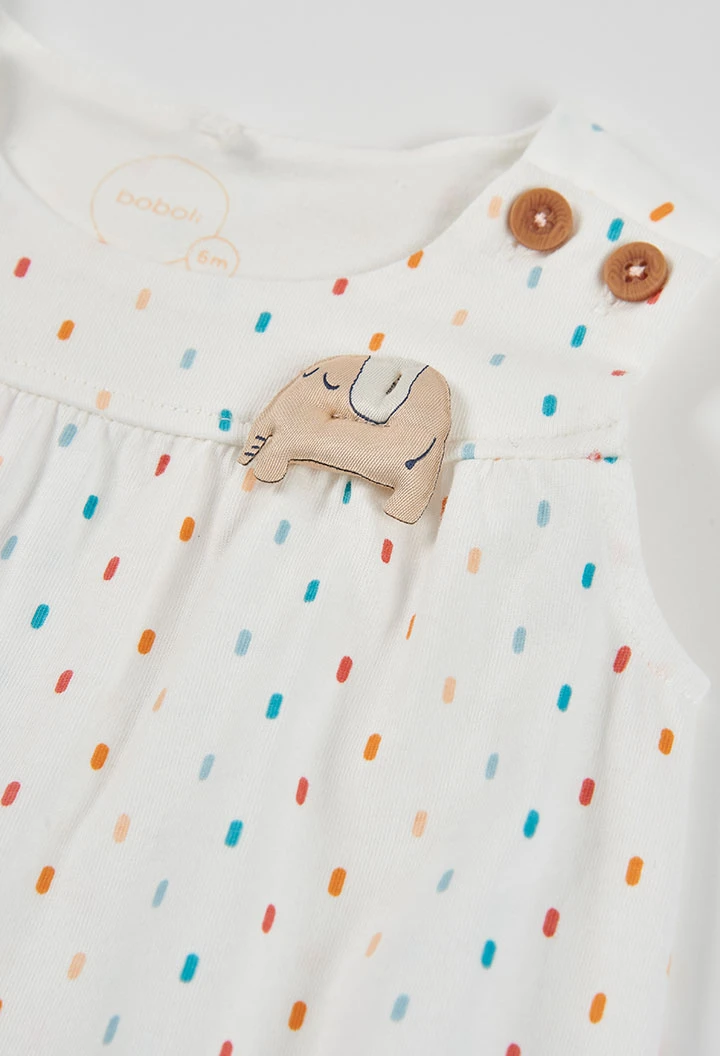 Babygrow de bebé de algodão cor branca