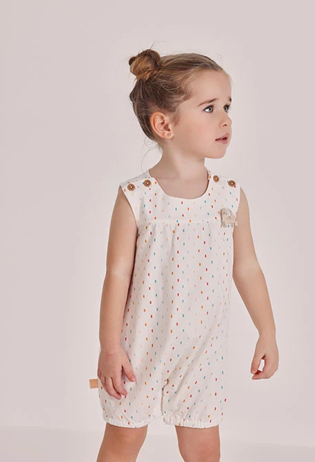 Tutina neonato in cotone colore bianco