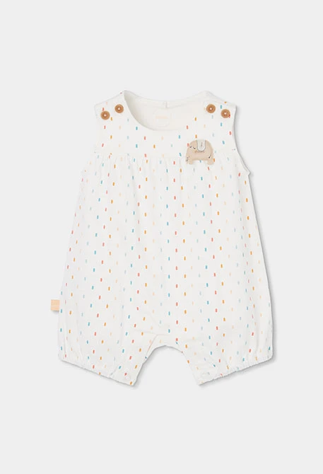 Tutina neonato in cotone colore bianco