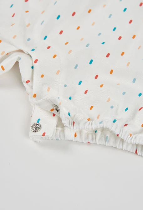 Combinaison bébé en coton couleur blanche