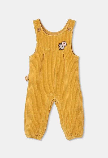 Ensemble maille bébé fille jaune avec écureuil