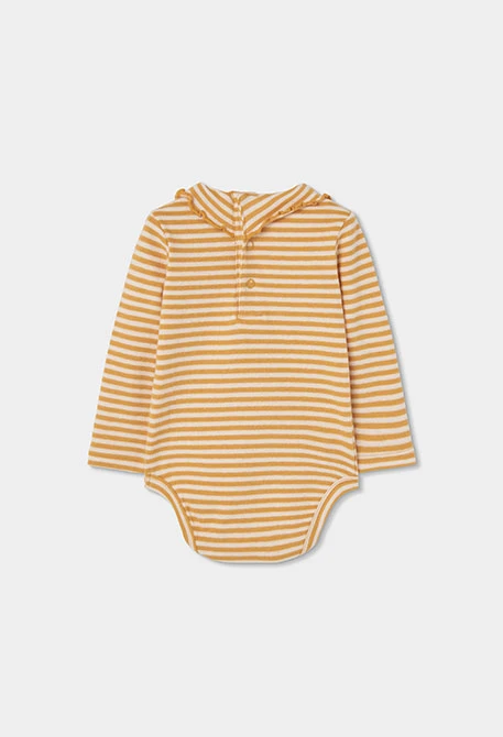 Ensemble maille bébé fille jaune avec écureuil