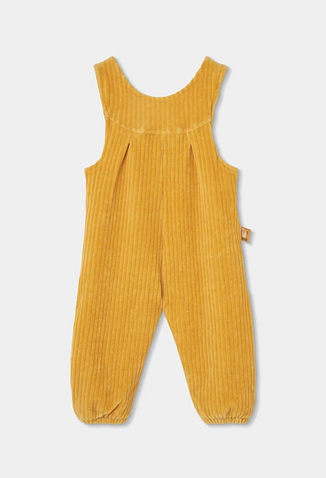 Ensemble maille bébé fille jaune avec écureuil