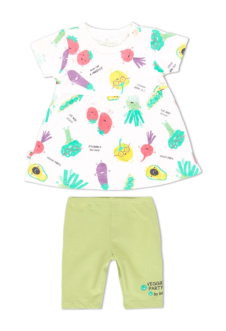 Pack en tricot pour bébé fille - organique