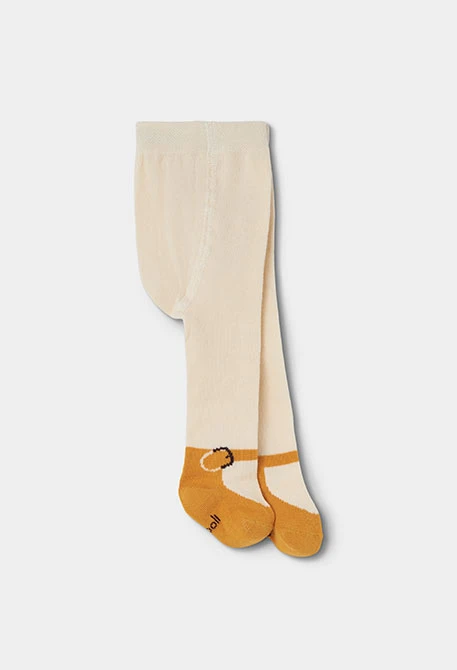 Body écru avec design chaussure moutarde