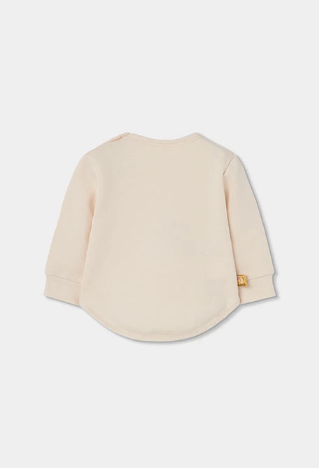 Ensemble en maille bébé fille écru brodé écureuil