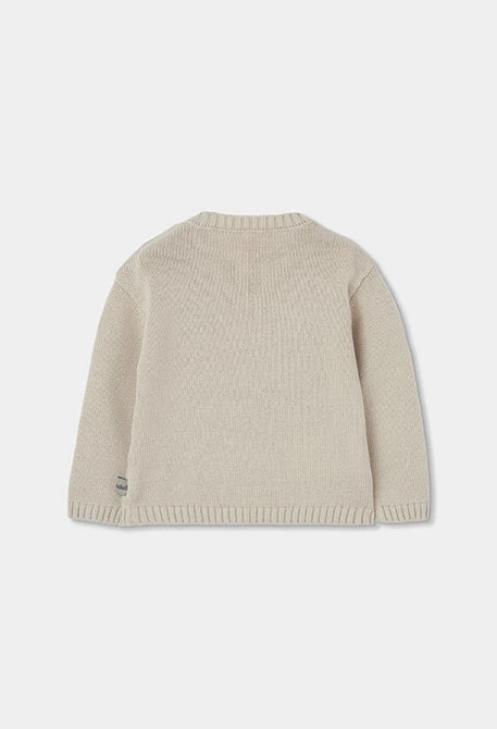 Beige Mädchen-Baby-Pullover mit Baum-Stickerei