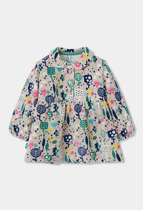 Vestido de malha estampado árvores multicolor bebé
