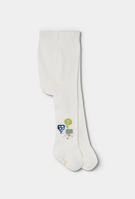 Leotard bianco con stampa di alberi per neonato