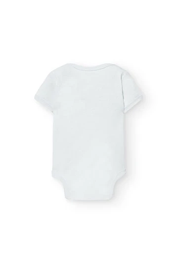 Pack 2 bodys básicos de bebé niño celeste y blanco