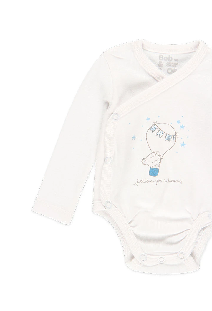Pack 2 bodys básicos de bebé niño en manga larga