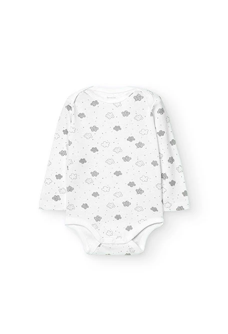 Pack 2 bodys básicos de bebé unisex blanco estampado