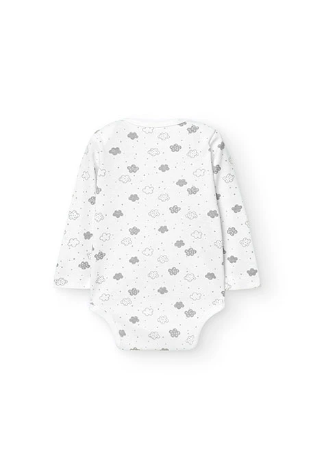 Pack 2 bodys básicos de bebé unisex blanco estampado