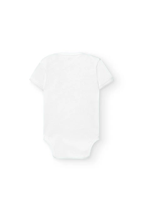 Pack 2 bodys básicos de bebé unisex blanco estampado letras y nubes