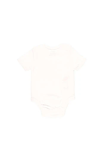 Pack 2 bodys básicos de bebé unisex blanco estampado letras y nubes