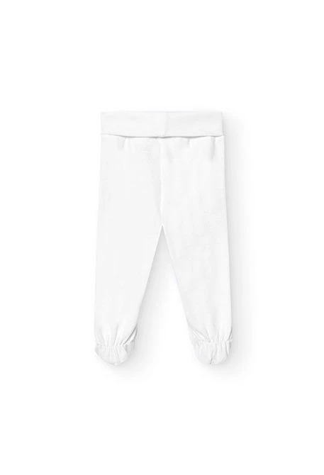 Pack 2 polainas básicas de bebé unisex blanco