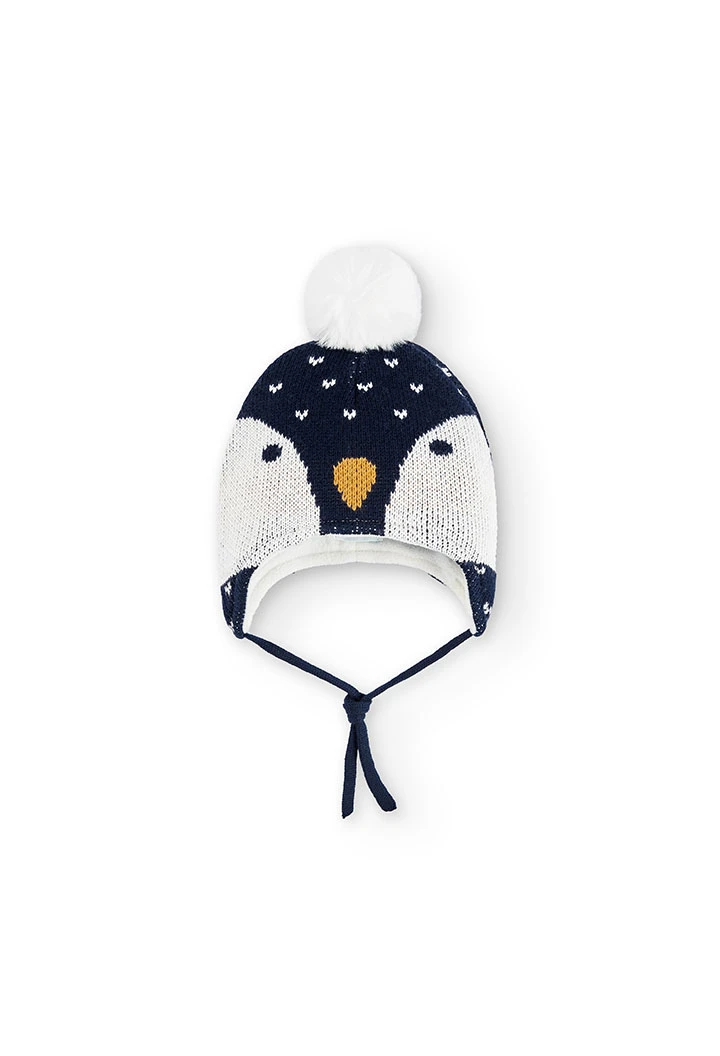 Bonnet tricoté "pingouin" pour bébé