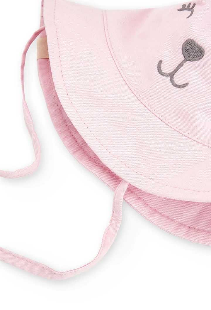 Bonnet en toile epaisse pour bébé fille