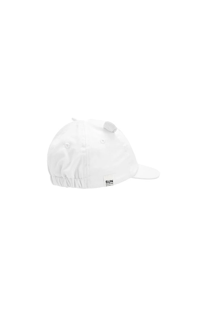 Gorra bebé con orejas blanca