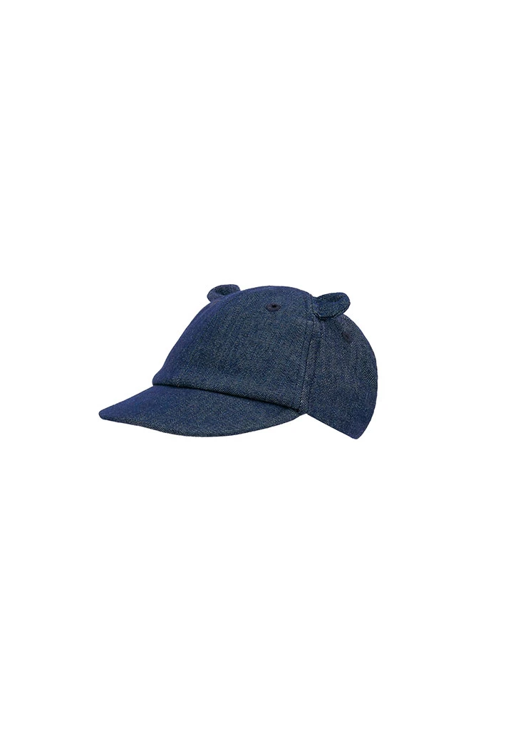 Cappellino neonato blu con orecchie