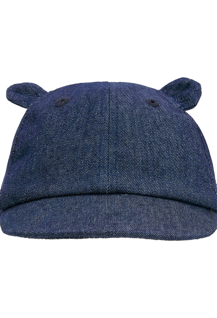 Gorra de tejido con orejas de bebé blue
