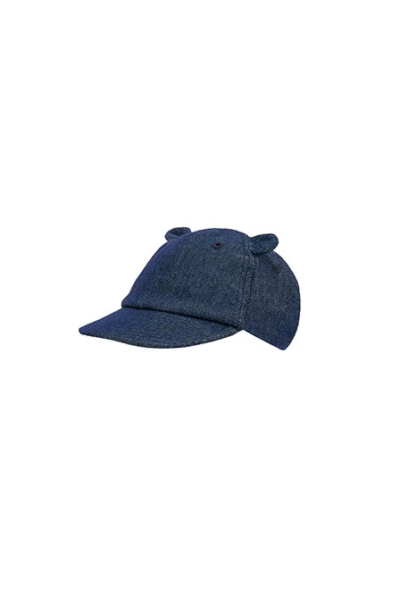 Gorra de teixit amb orelles de nadó blue